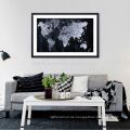 Stretched Chinese Map Print Home Decor Karte Kunst Leinwand bereit, an der Wand zu hängen